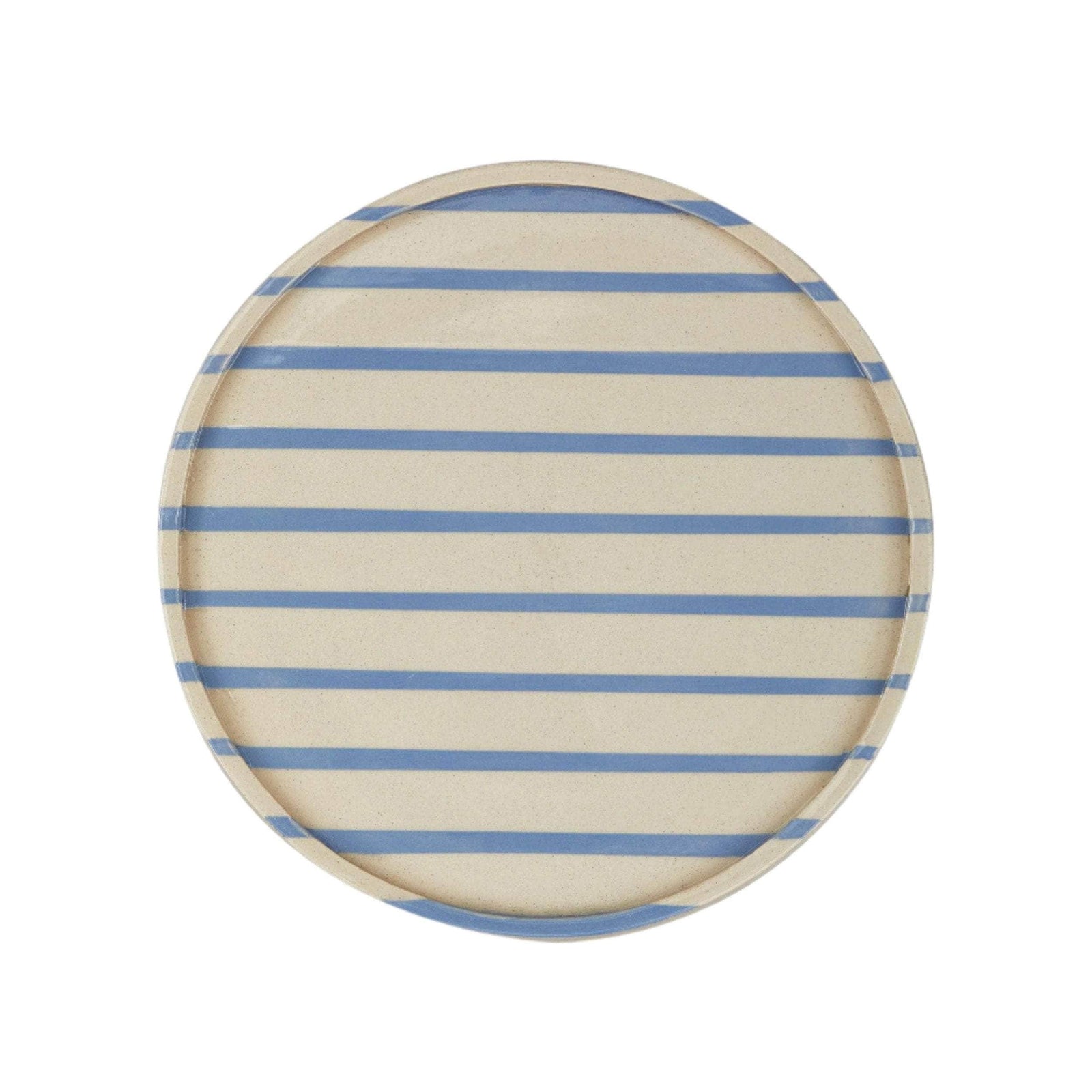 Fine Line Stripe Plate Blue 24cm