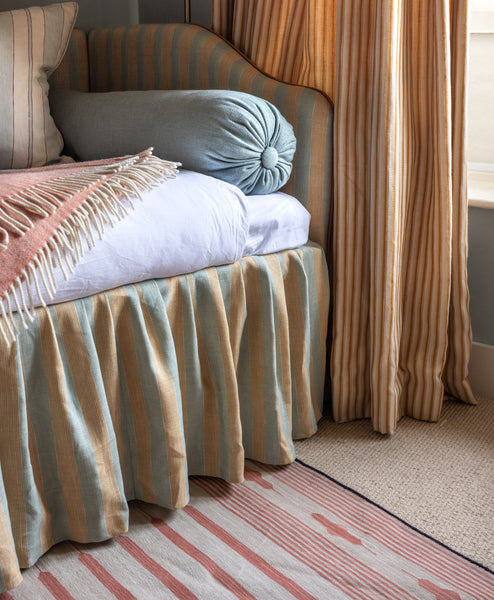 New Stripe Fabric - Duck Egg
