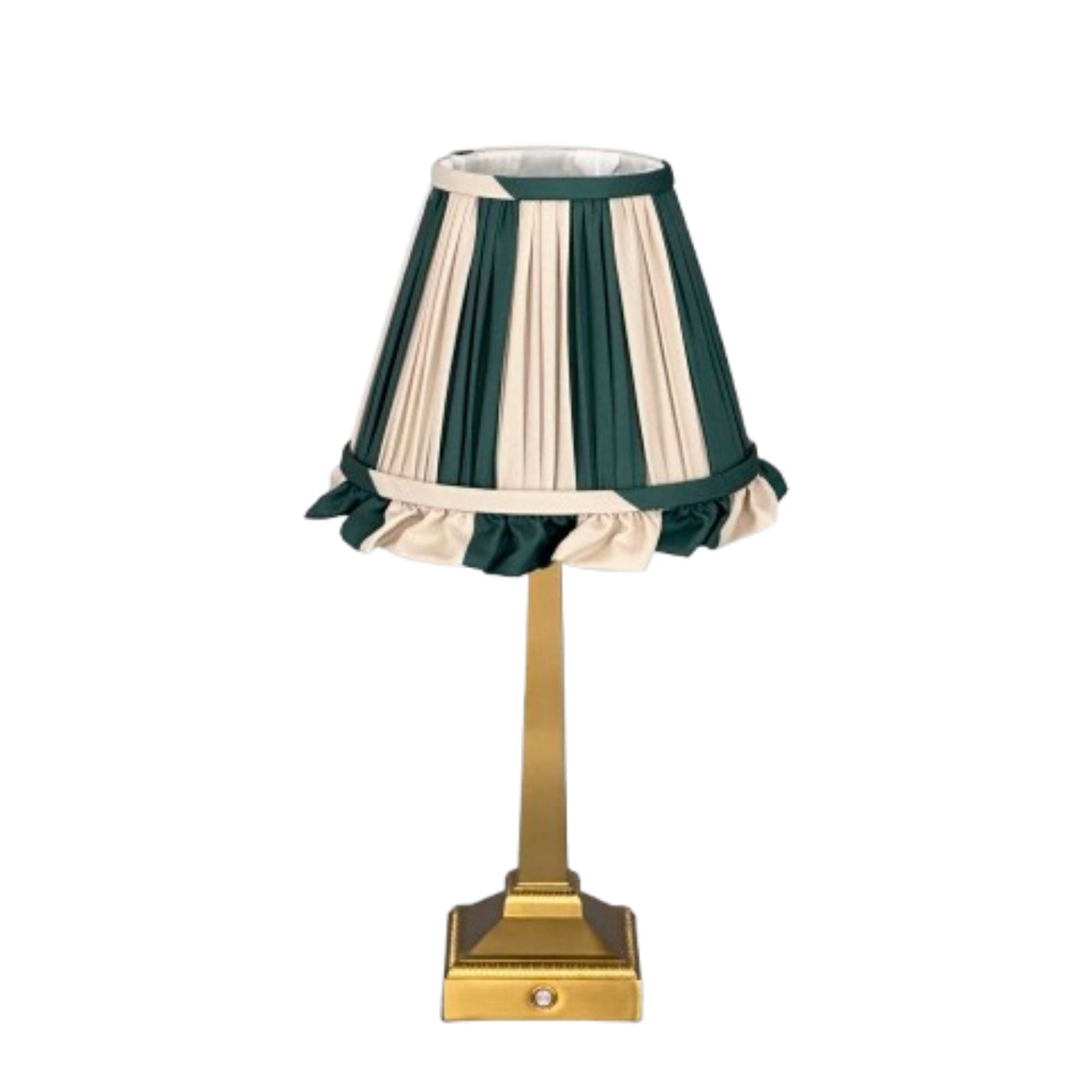 Charlie Table Lamp Cream Green Stripes