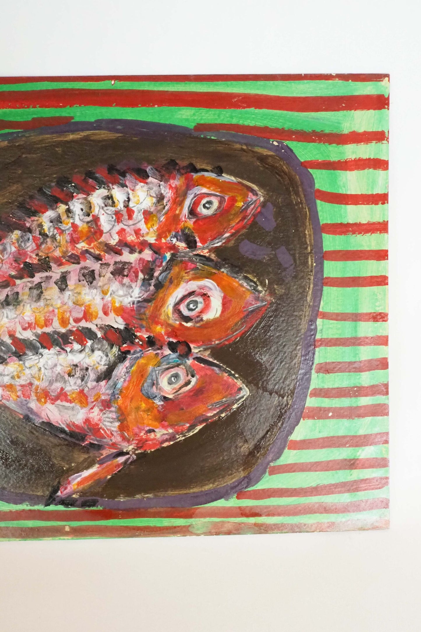 Oil on Board Fish Painting