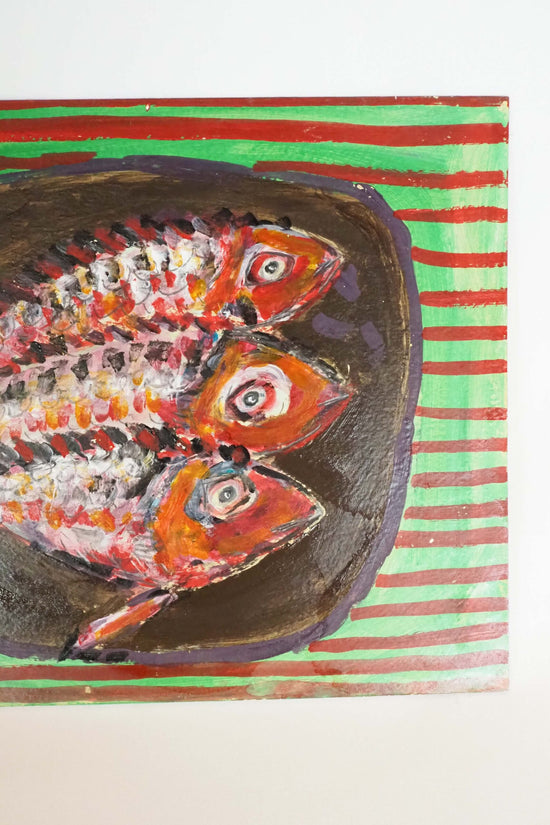Oil on Board Fish Painting