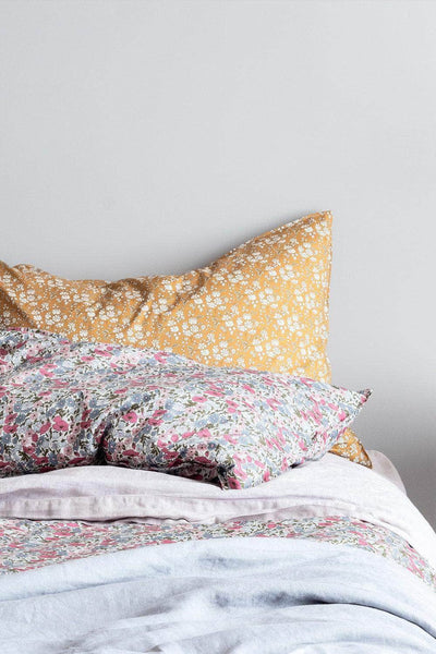 Bedding Made With Liberty Fabric Capel Mustard