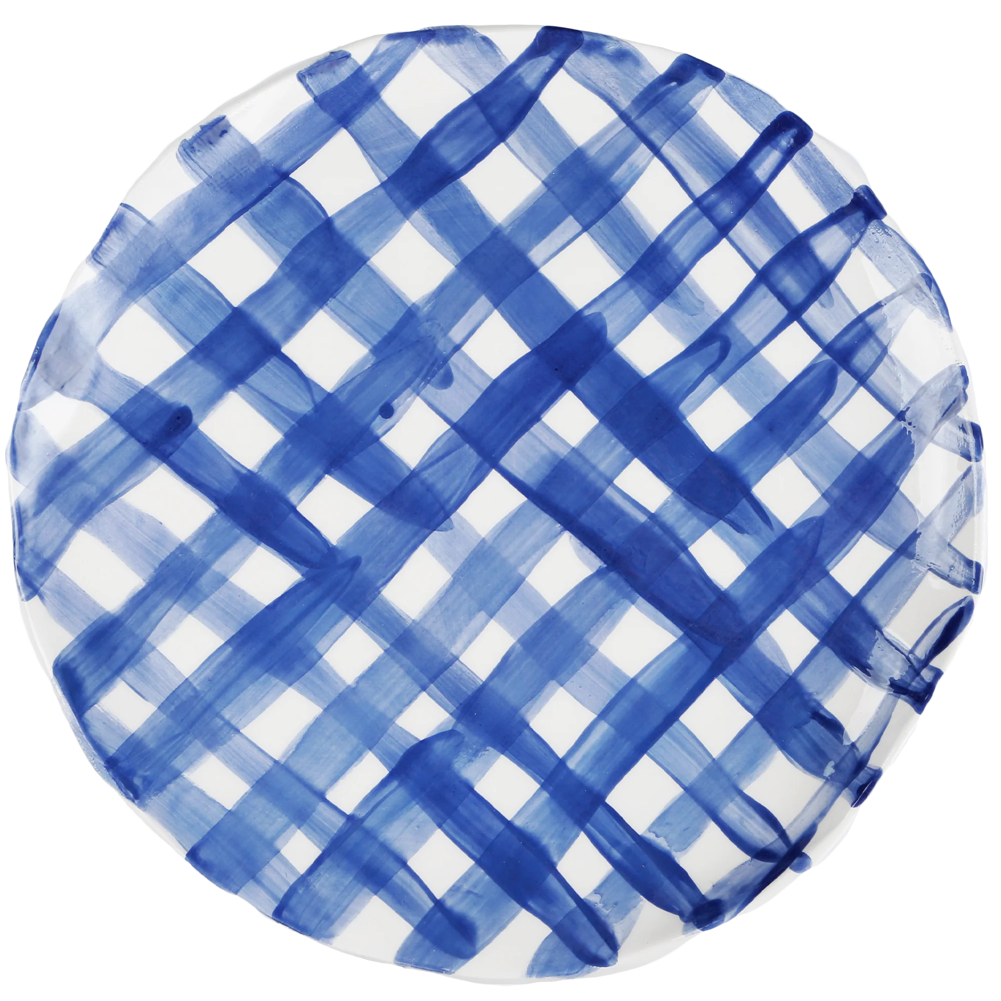 Vichy Blue Ceramic Plate
