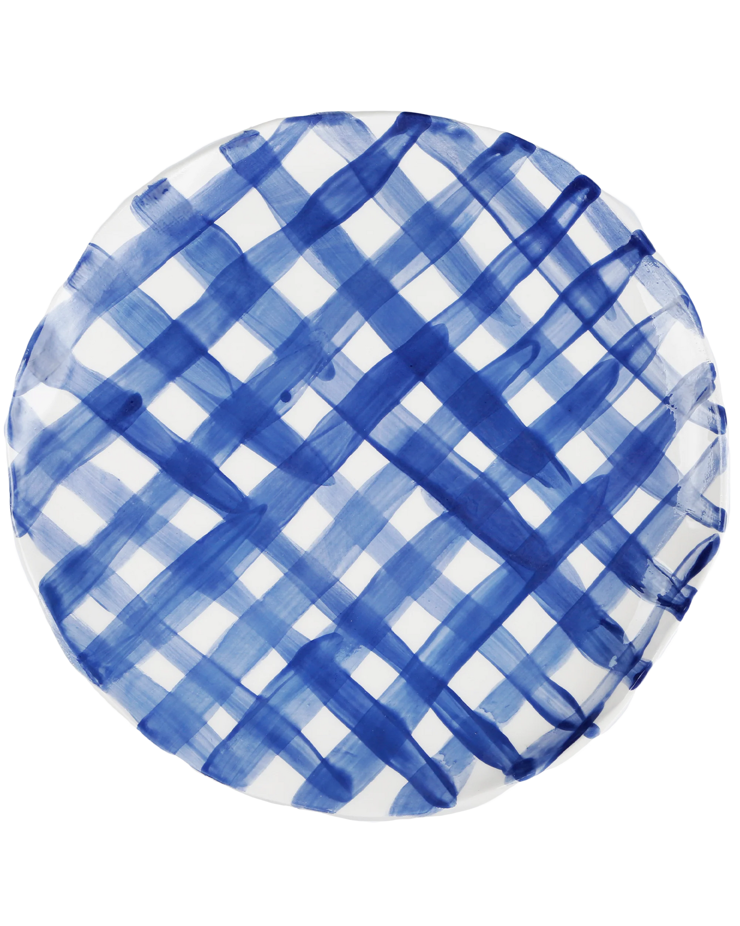 Vichy Blue Ceramic Plate