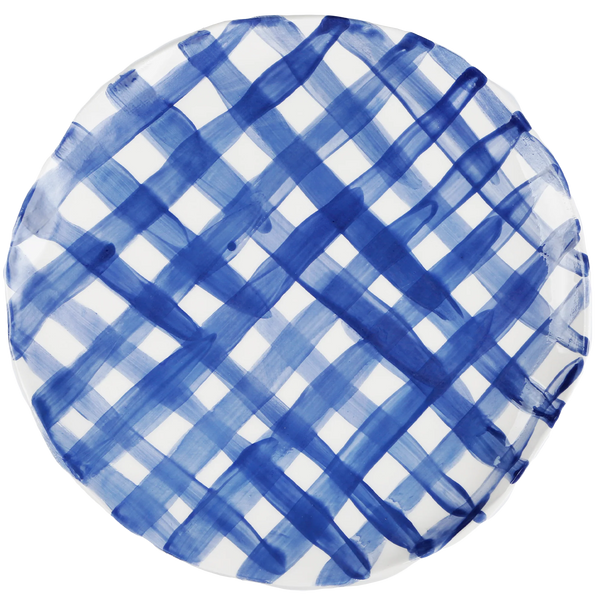 Vichy Blue Ceramic Plate