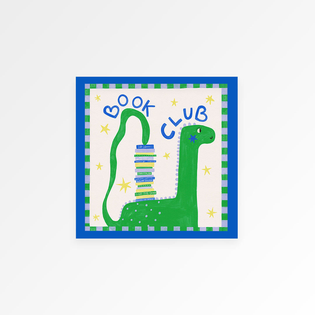 Book Club Dinosaur Kids Print