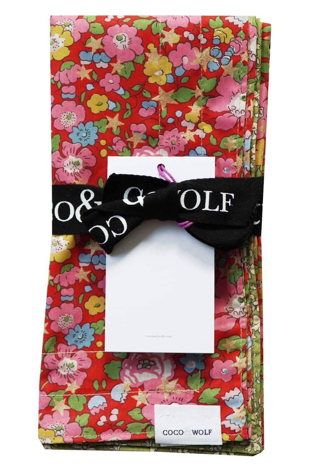 Reversible Stitch Napkin Set made with Liberty Fabric BETSY STAR & CAPEL