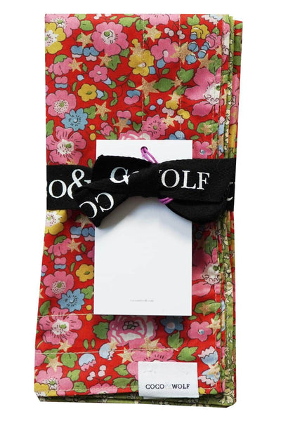 Reversible Stitch Napkin Set made with Liberty Fabric BETSY STAR & CAPEL