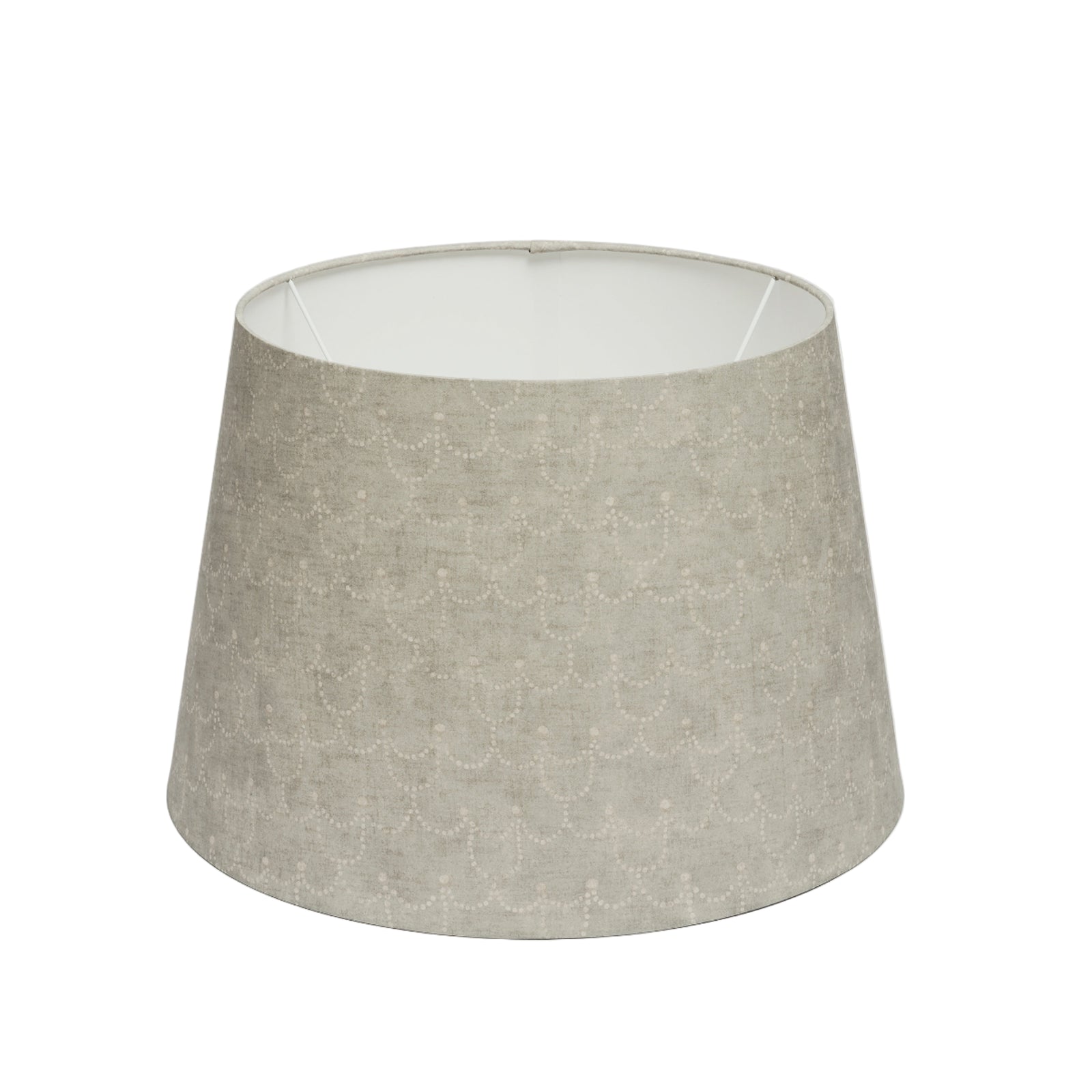 18” Empire Lampshade Pearl Chain – GRIGIO