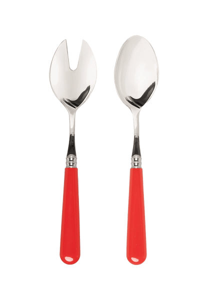 Classic Red Salad Server Set