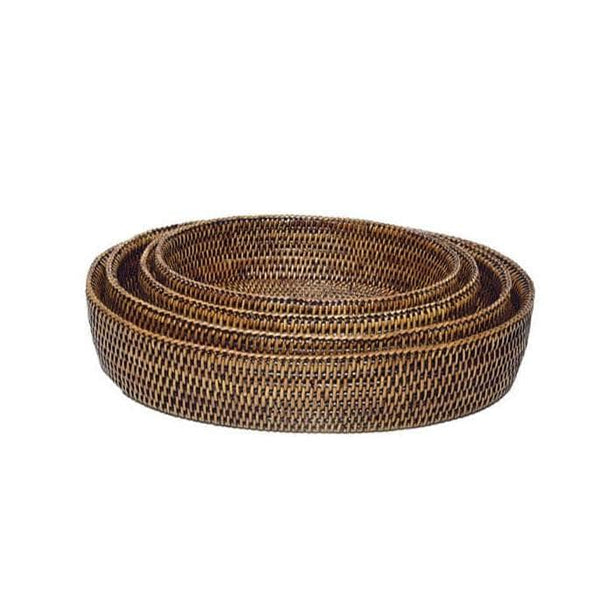 Medium Oval Rattan Bowl