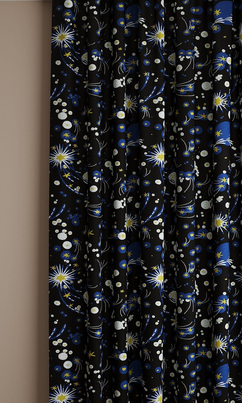 Solaris Linen Cotton Fabric Ink Blue