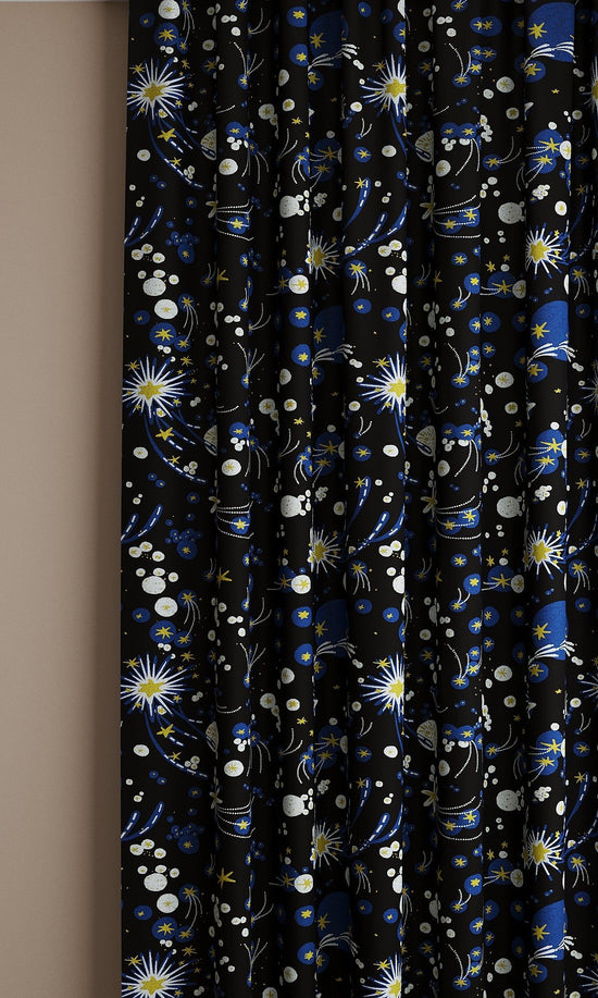 Solaris Linen Cotton Fabric Ink Blue