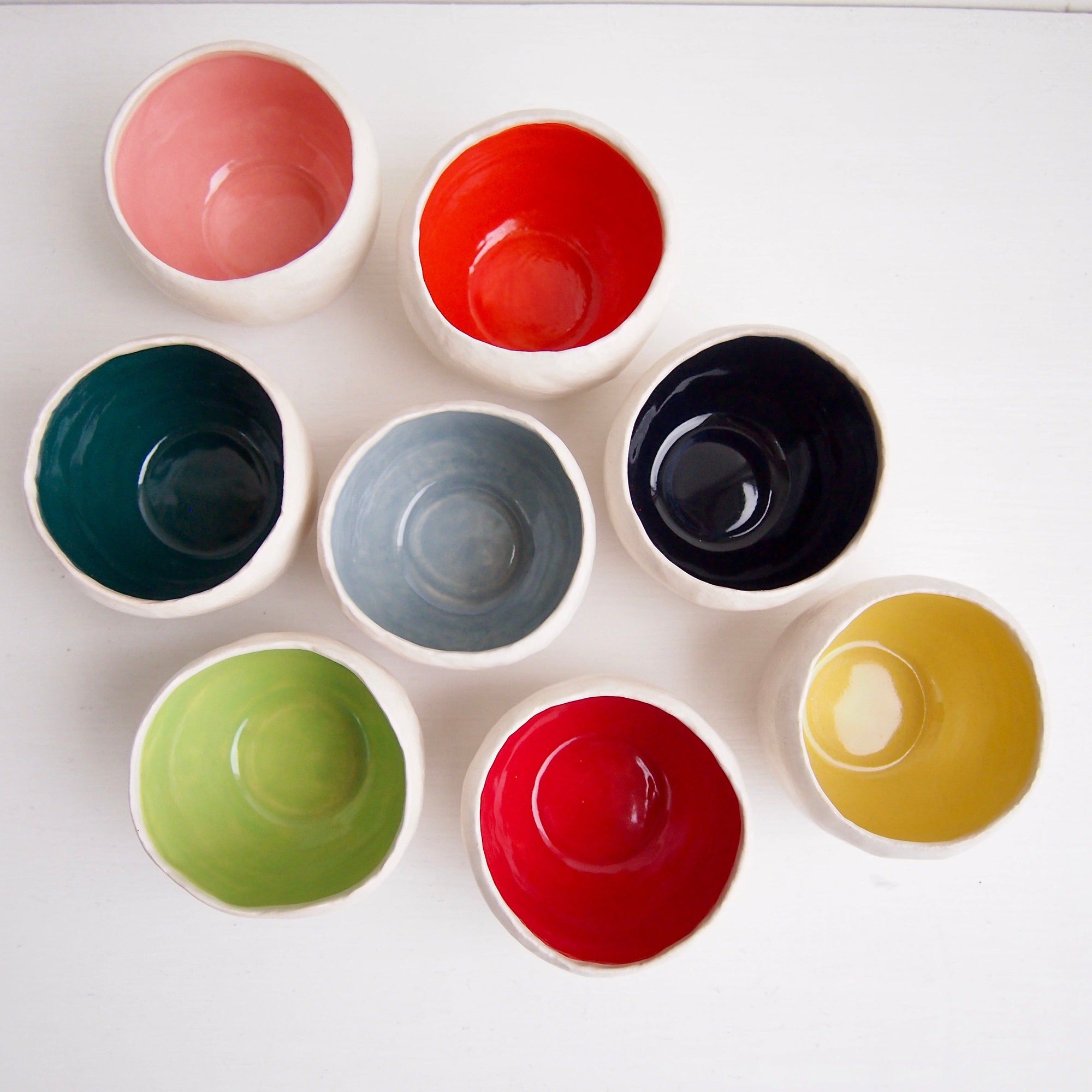 Handmade Many Colours Round Ceramic Ring Bowls