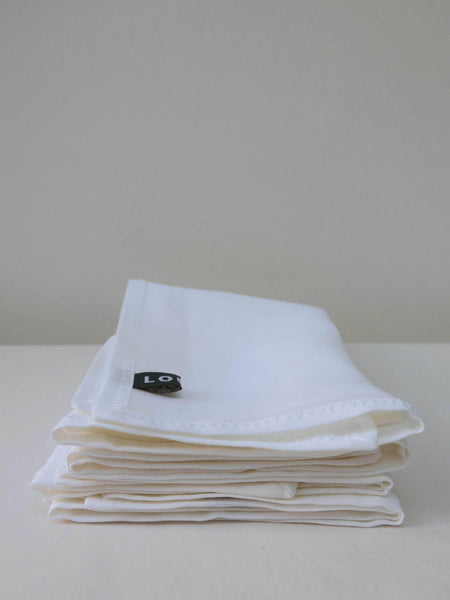 Irish Linen Napkin Set of 4 - White