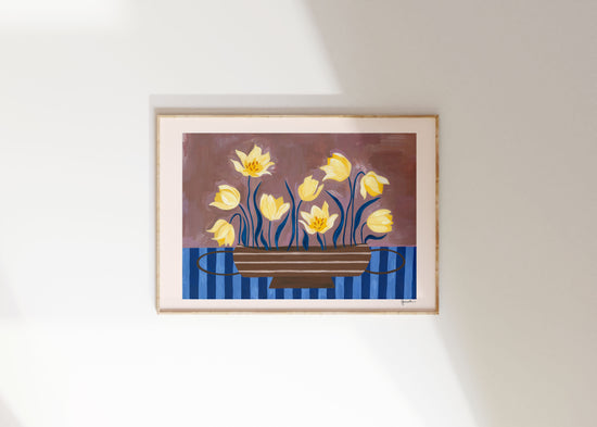 Butter Yellow Tulips Print