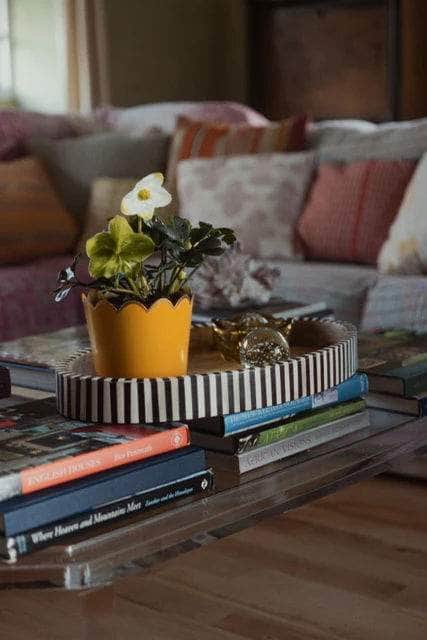 Oval Inlay Tray | Large | Ebony Black | Striped