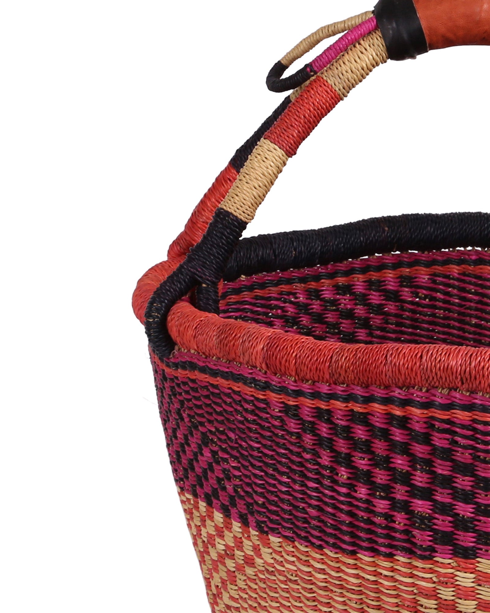 KWAMI: Pink, Red and Black Market Basket