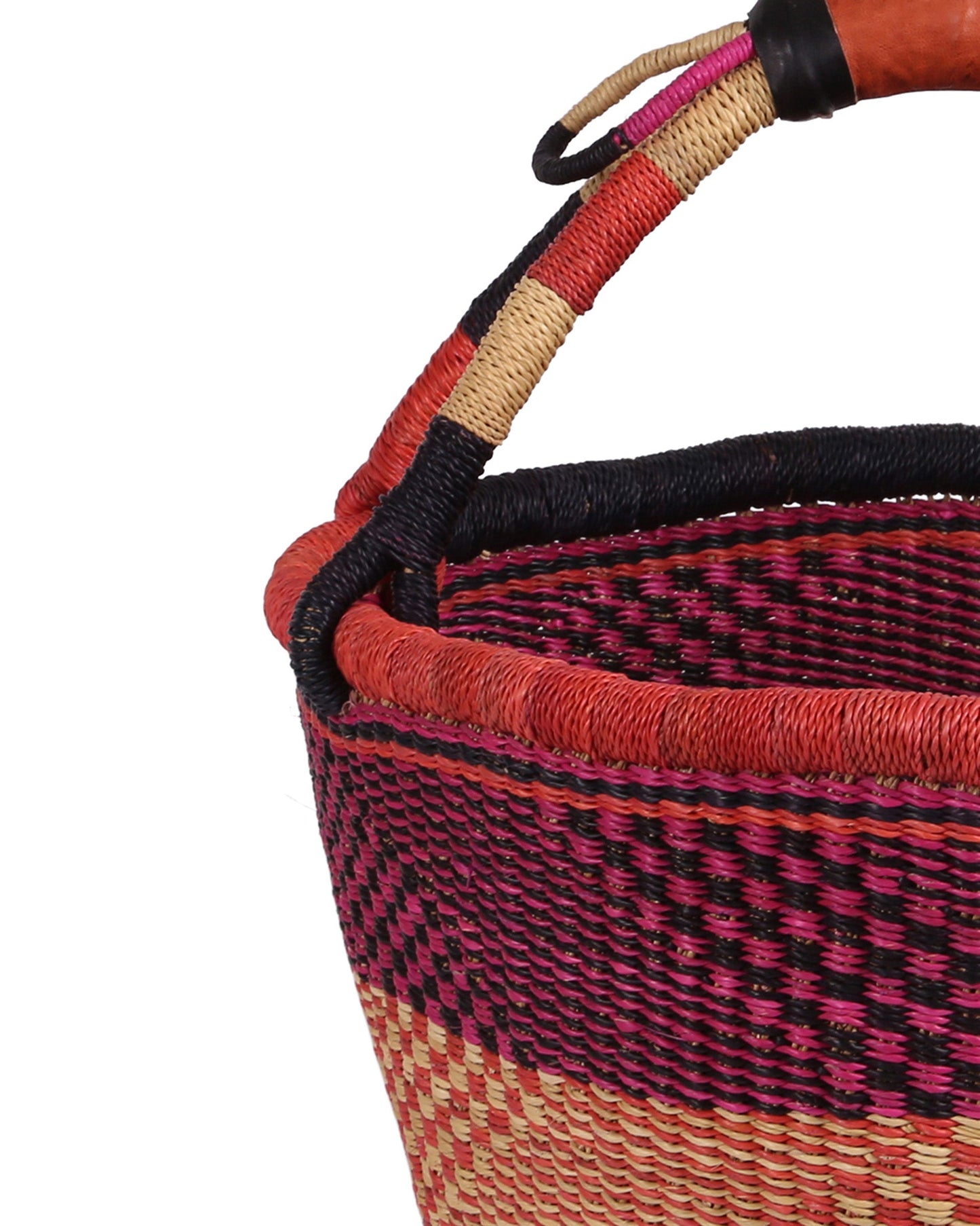 KWAMI: Pink, Red and Black Market Basket