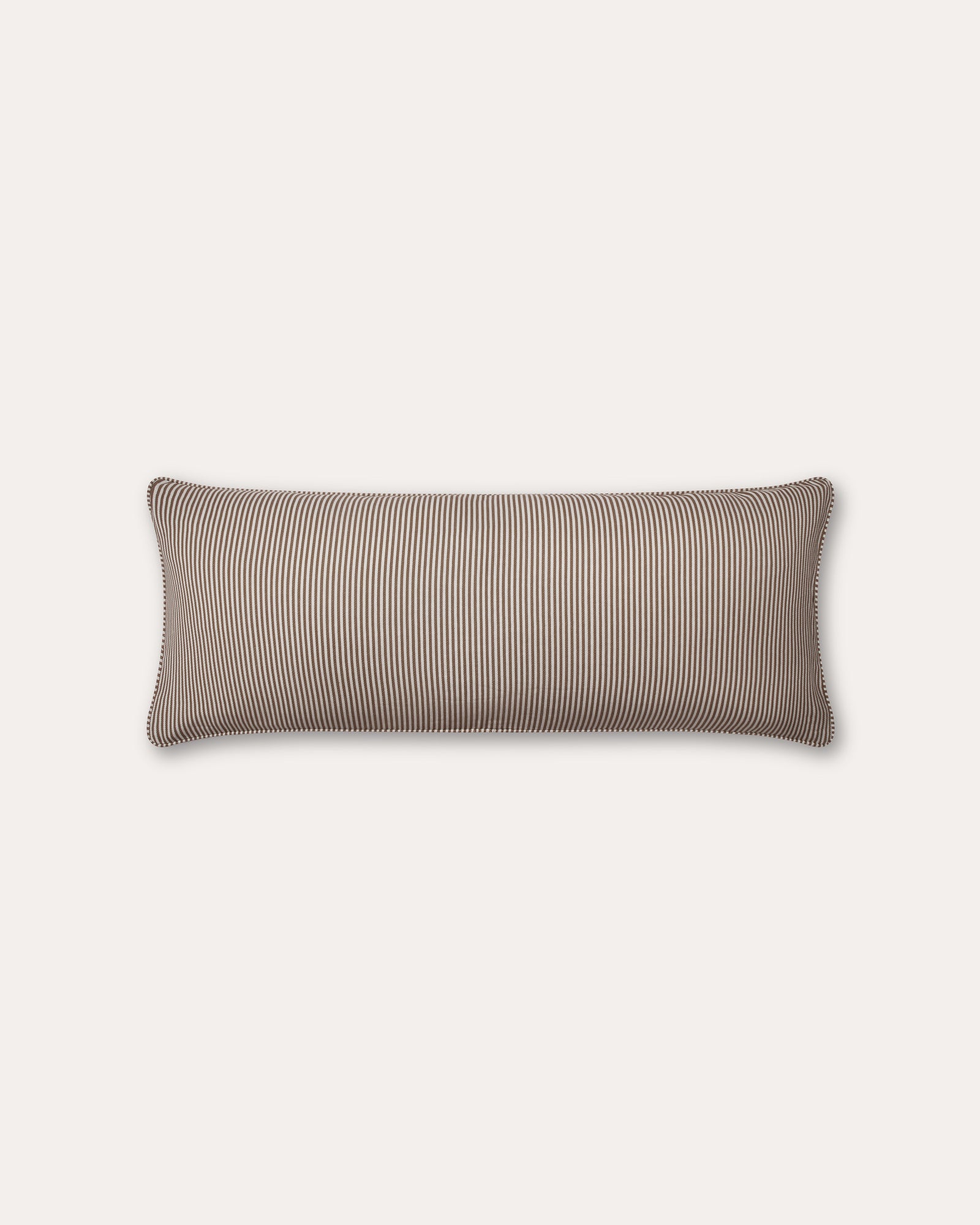 The Fine Stripe Long Cushion in Cocoa