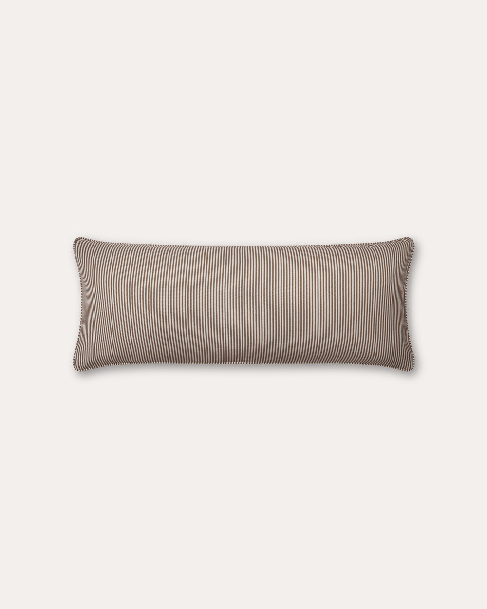 The Fine Stripe Long Cushion in Cocoa