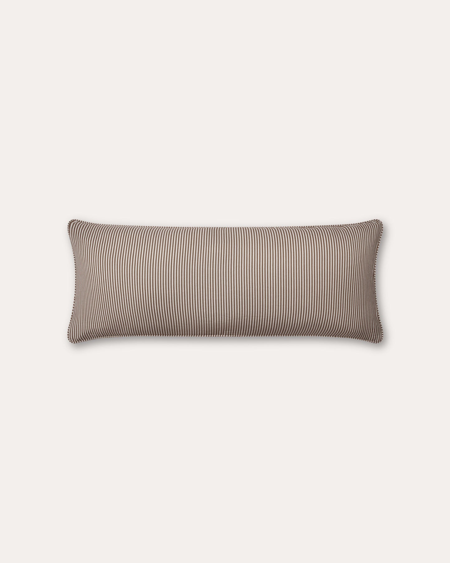The Fine Stripe Long Cushion in Cocoa