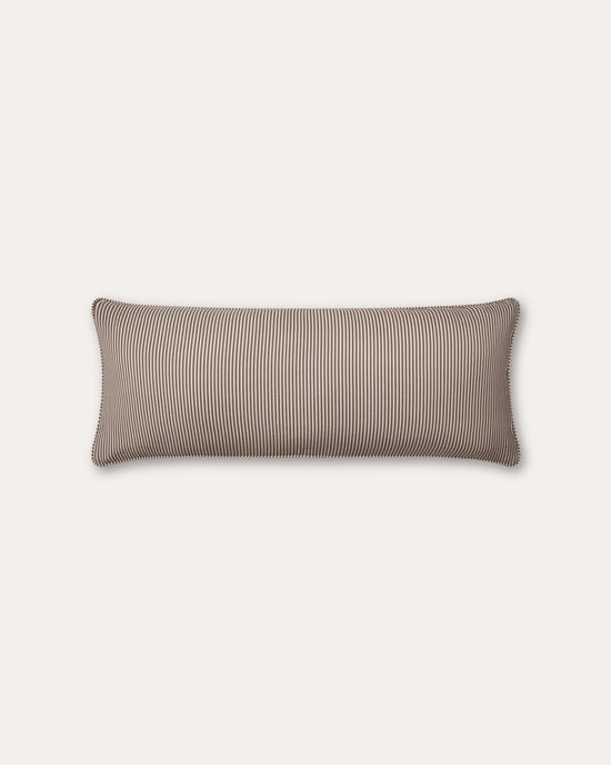The Fine Stripe Long Cushion in Cocoa