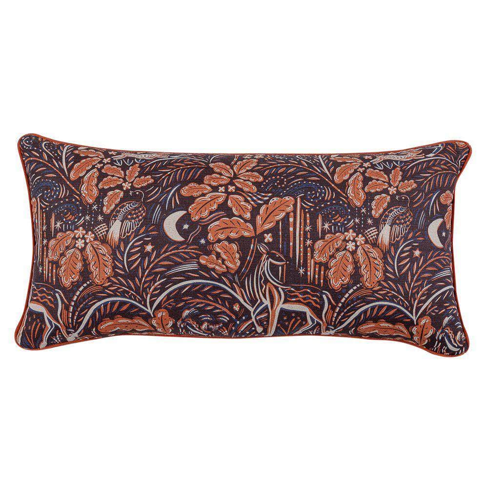 Staffordshire Large Bolster in Deep Navy and Rust