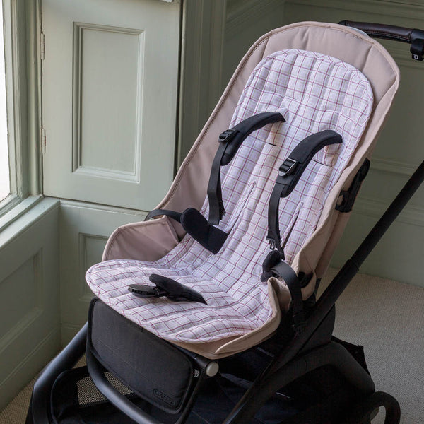 Pram Liner - Anemone / Pink Check