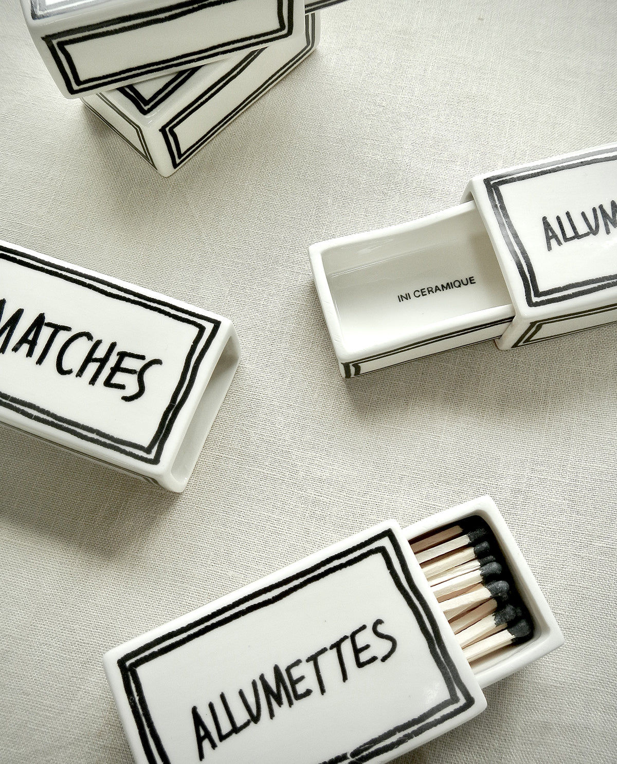 ‘Matches’ Ceramic Matchbox