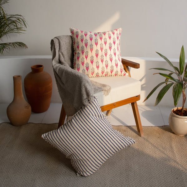 Bahaar Throw Pillow Cover - Peach