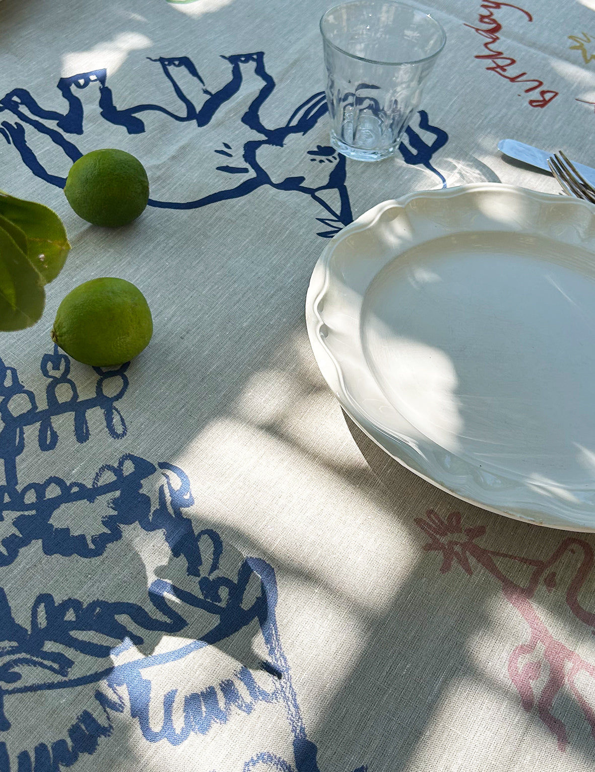 Birthday Linen Tablecloth