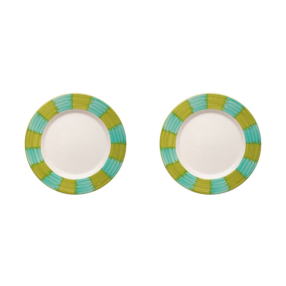 Pipa Green/Acqua Dinner Plate Set-Of-Two