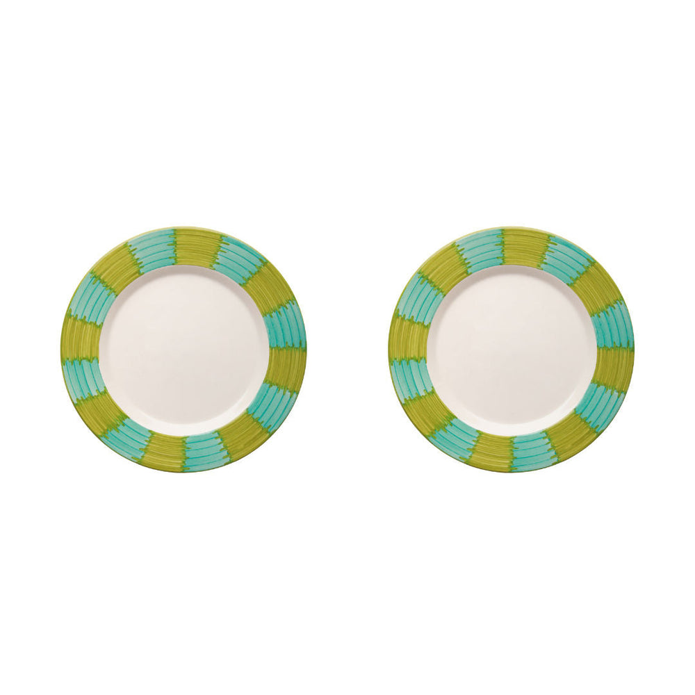 Pipa Green/Acqua Dinner Plate Set-Of-Two