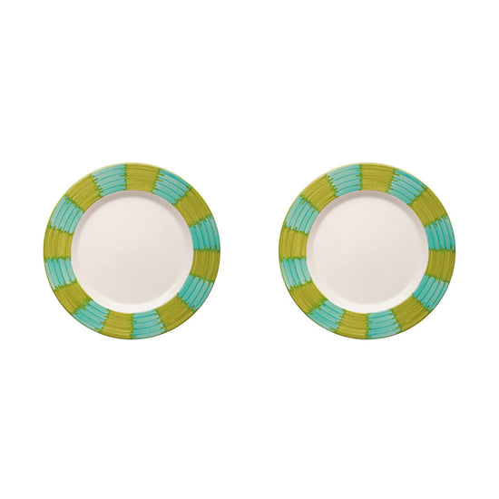 Pipa Green/Acqua Dinner Plate Set-Of-Two