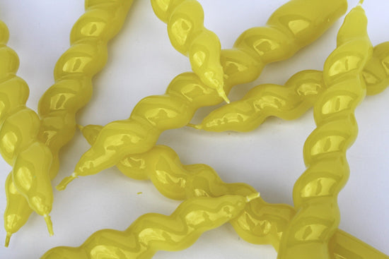 Spiral Taper Candle | Yellow