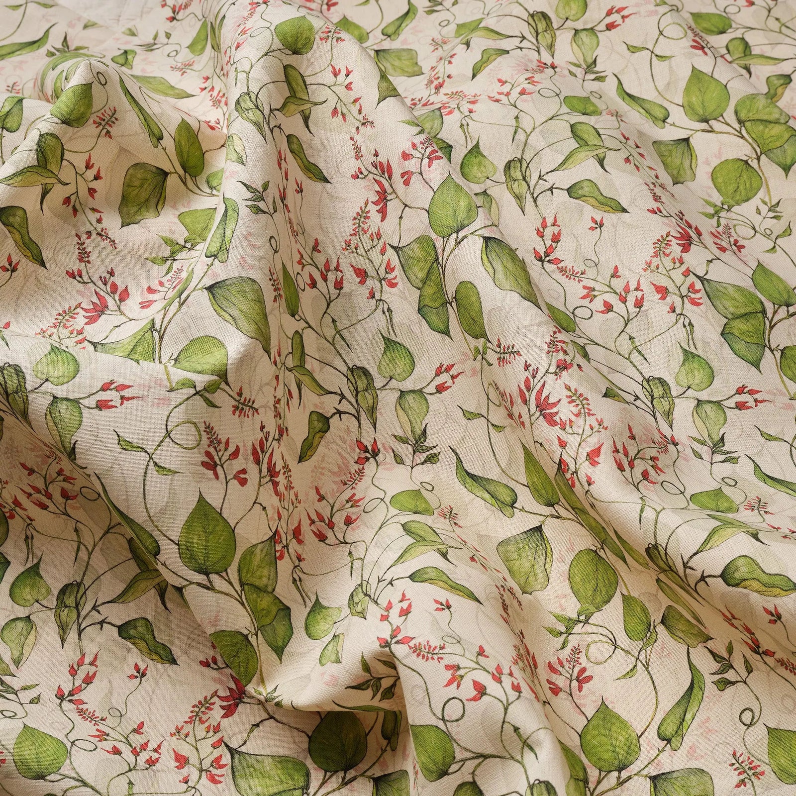 Runner Bean Flower Fabric