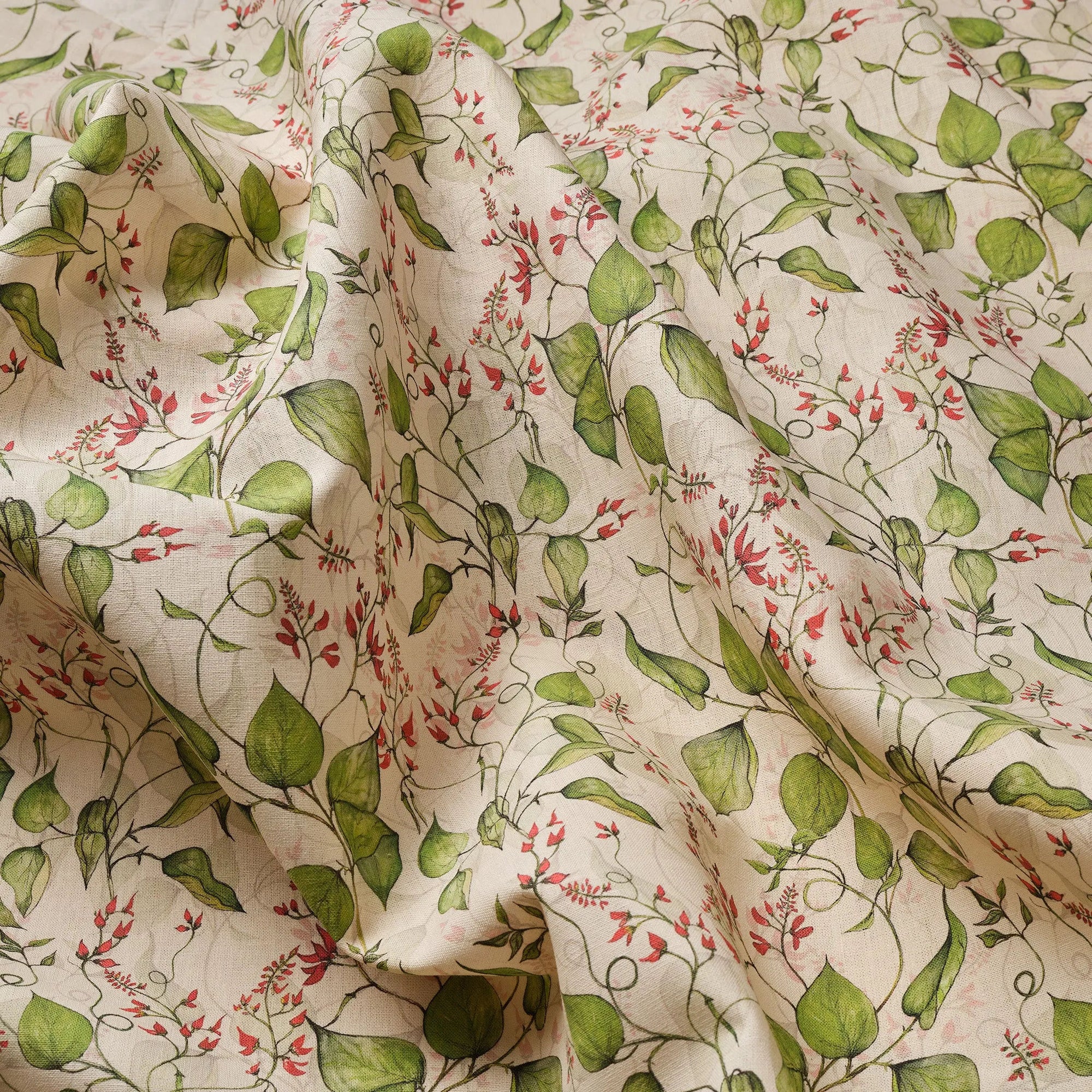 Runner Bean Flower Fabric