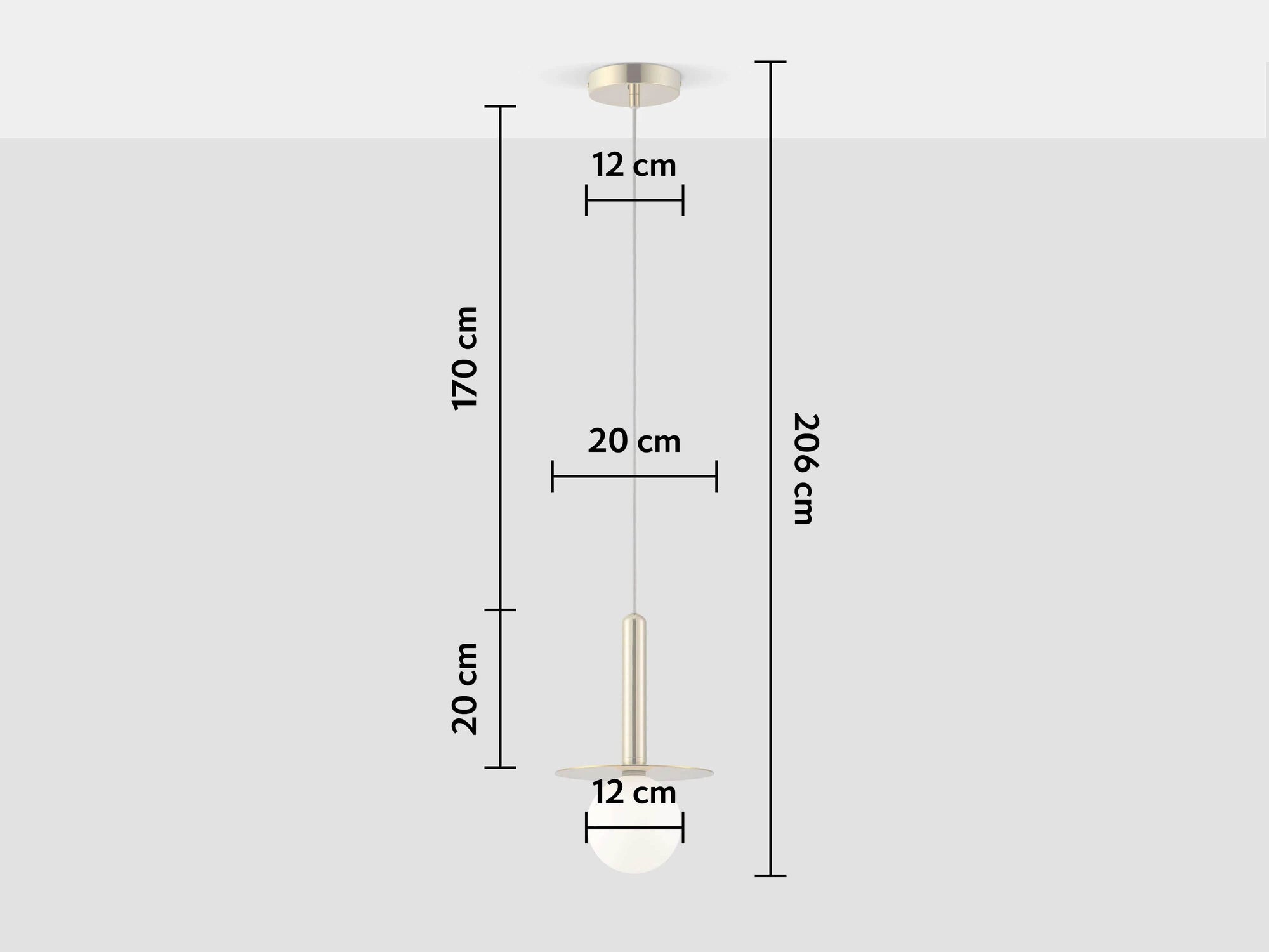 Brass Plate Pendant Ceiling Light