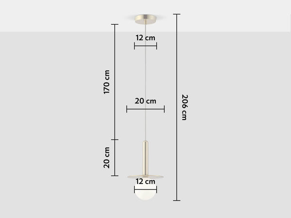 Brass Plate Pendant Ceiling Light