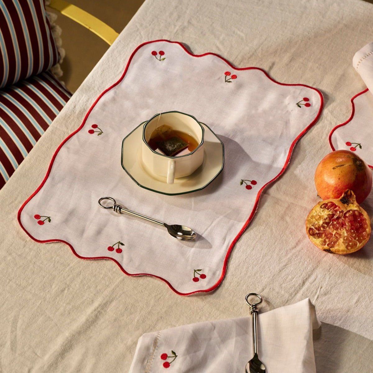 Cherries Linen Placemat