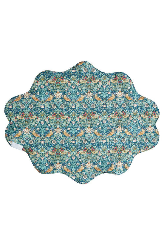 Reversible Wavy Placemat Made With Liberty Fabric Betsy Sage & Strawberry Thief
