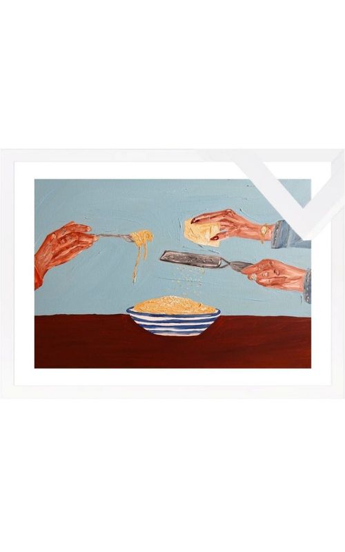 Sharing Pasta Fine Art Print