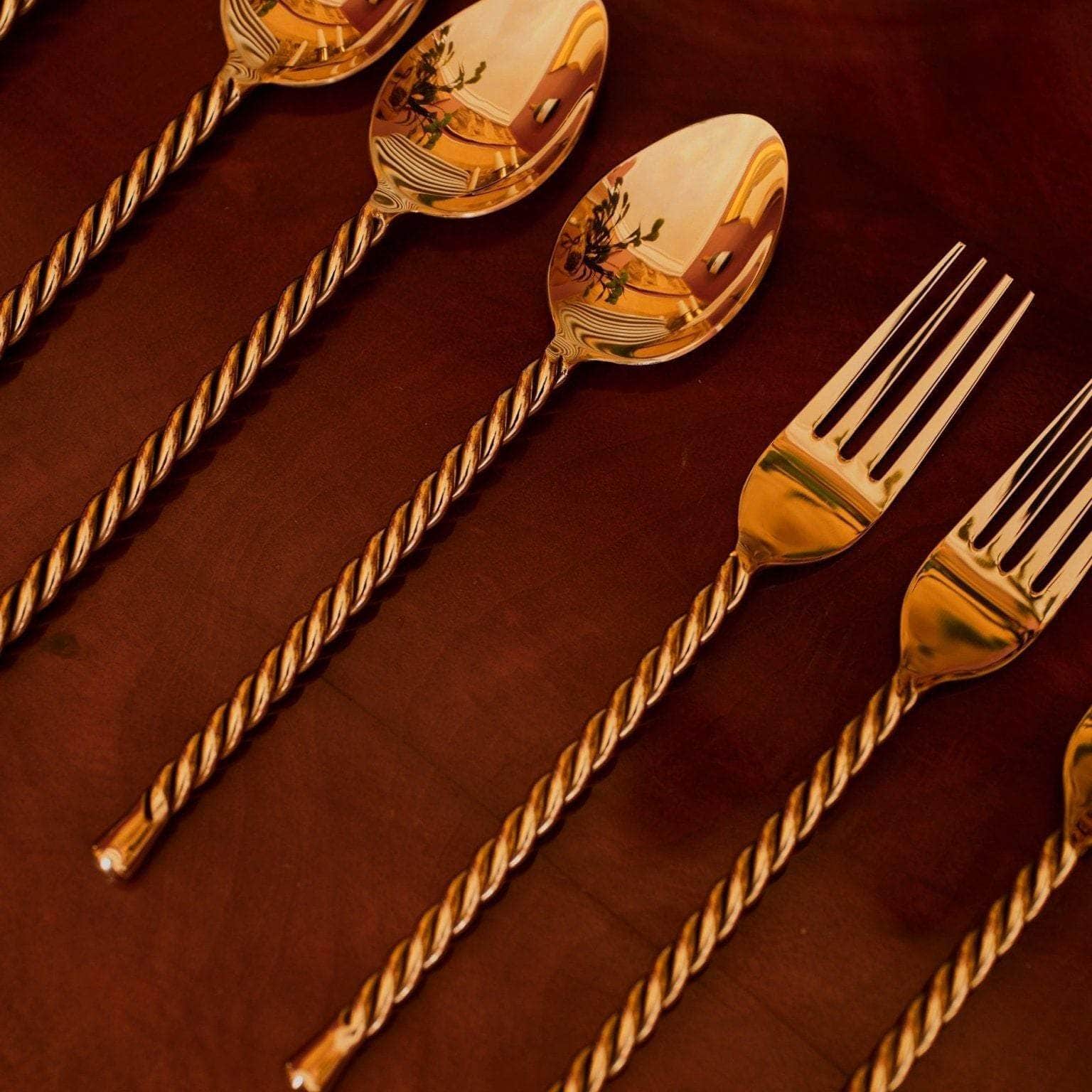 Cutlery Set Golden Twirl
