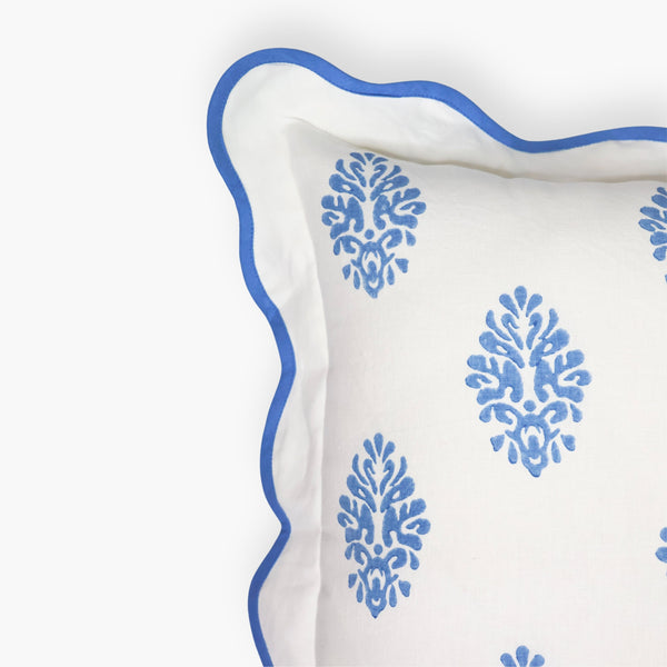 Nila - Linen Throw Pillow Cover - Pastel Blue
