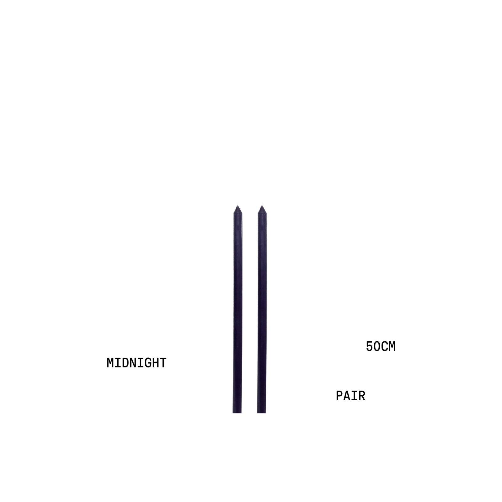 Midnight Tapered METRE Candle Pair