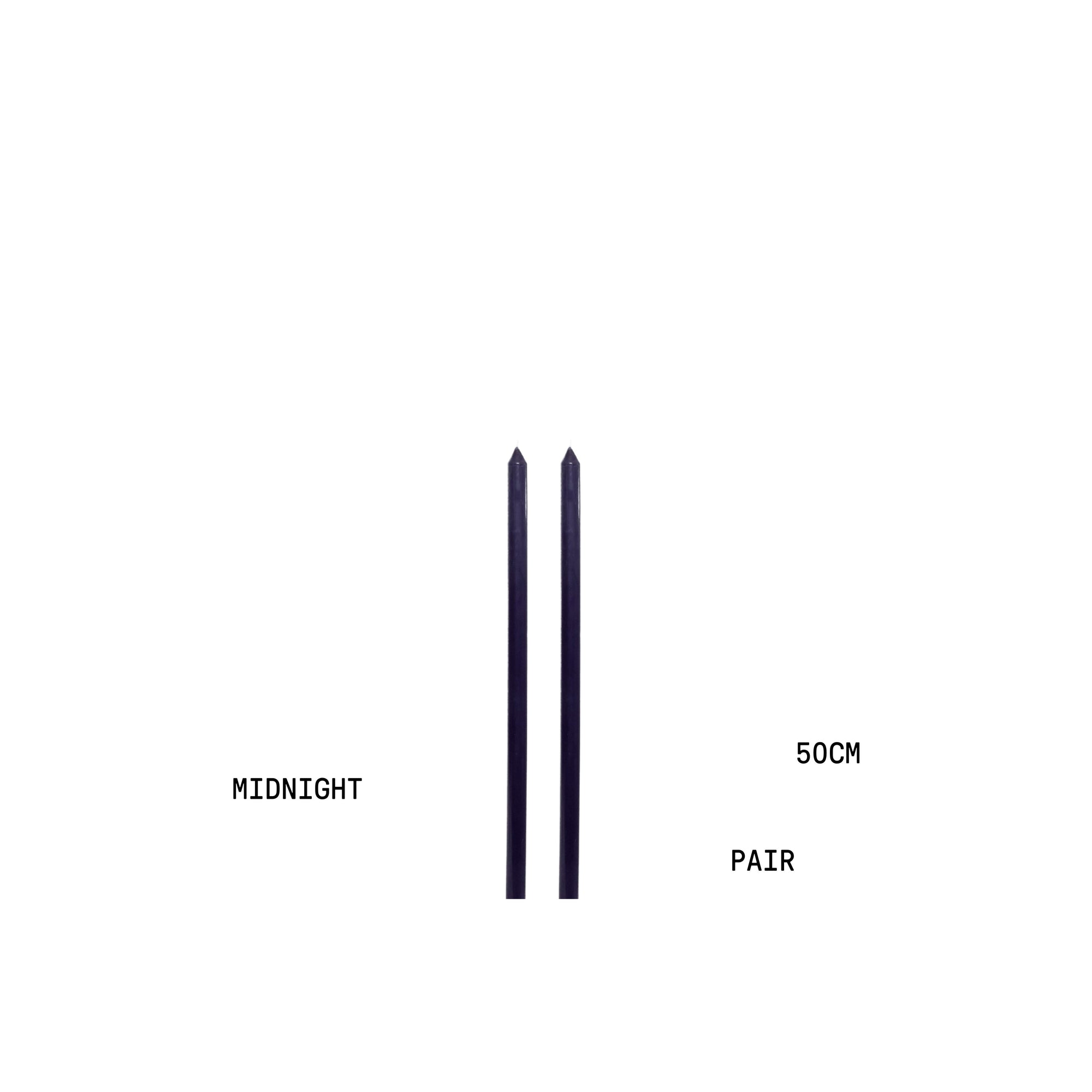 Midnight Tapered METRE Candle Pair