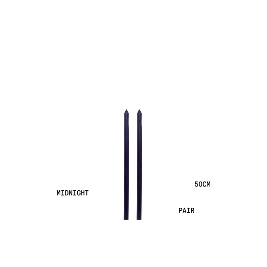 Midnight Tapered METRE Candle Pair