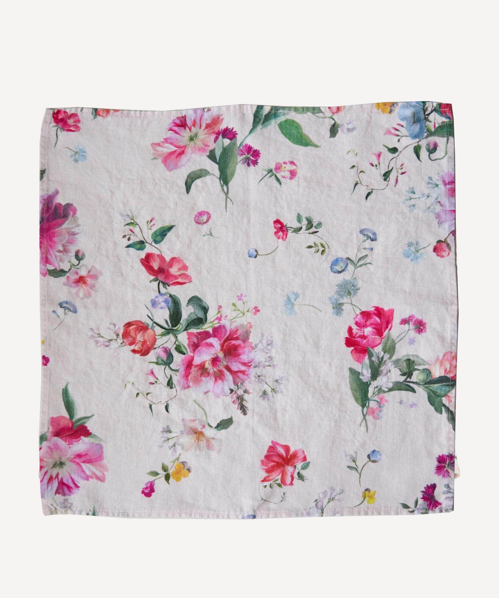 Peony Bloom Linen Napkin