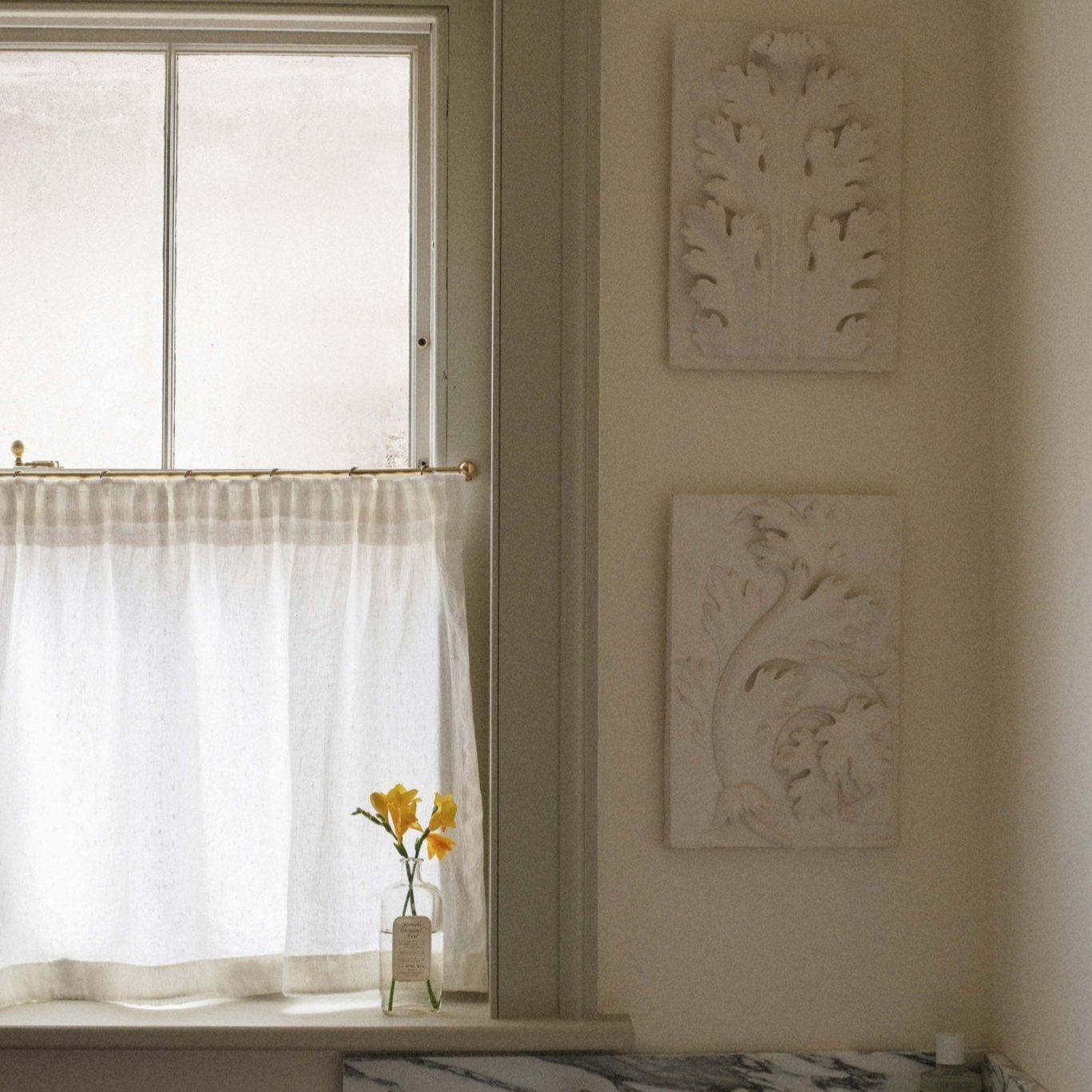 Cafe Curtain 63 - Pleated Top - Alvington - Pole Width 55cm x Drop 52cm